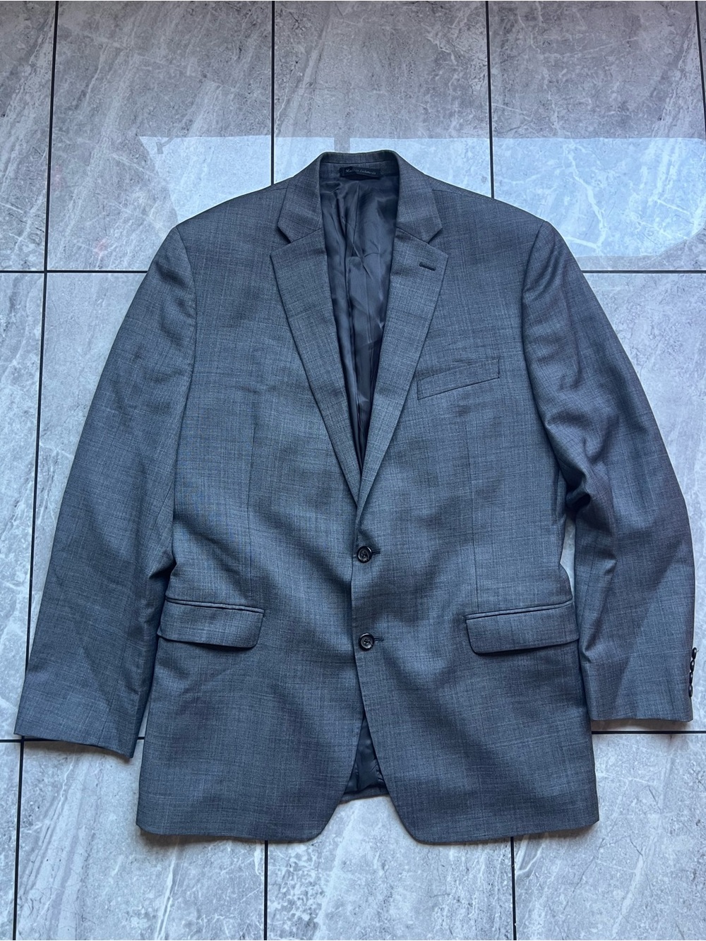 Lauren Ralph Lauren Men’s Grey Sport Coat 100%Wool Suit Coat Solid Business 44L
